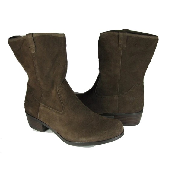 UGG Girls Boots Brown Suede Winter UGGPure Wool pull on Briar 636 new
